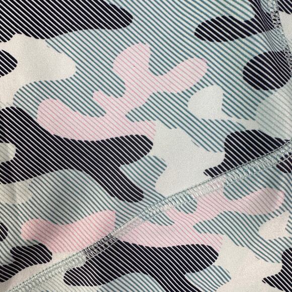 Dip Womens Blue/Teal/Pink Camo Capri Yoga Athletic Stretchy Pants Size 3X Plus - Picture 6 of 9